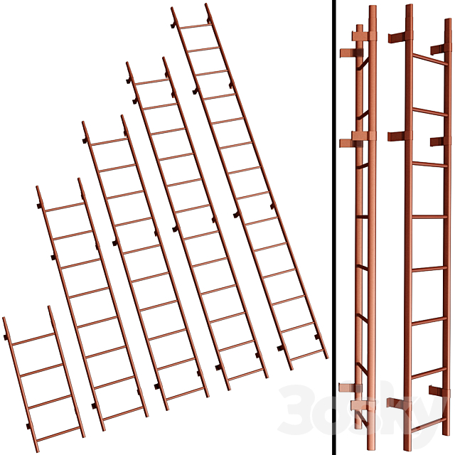 Roof ladder _ Roof safety system 3DSMax File - thumbnail 1