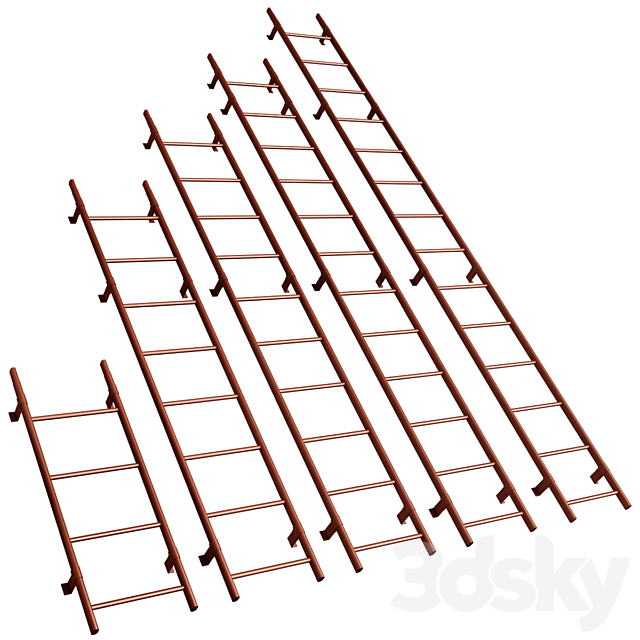 Roof ladder _ Roof safety system 3DSMax File - thumbnail 3