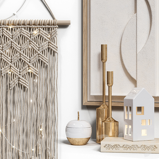 Gold Macrame 3d