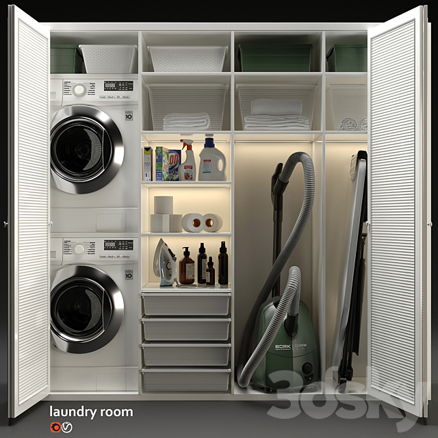 Laundry room 3DSMax File - thumbnail 1