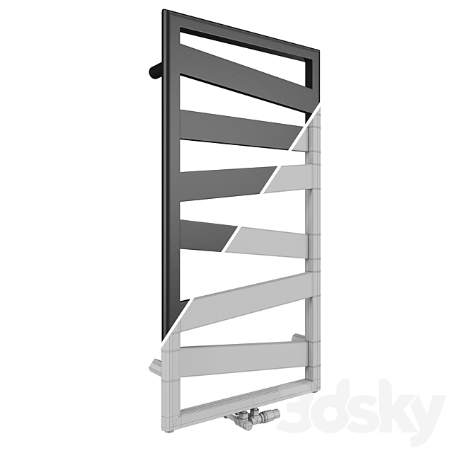 Heated towel rails Zehnder Kazeane 3d