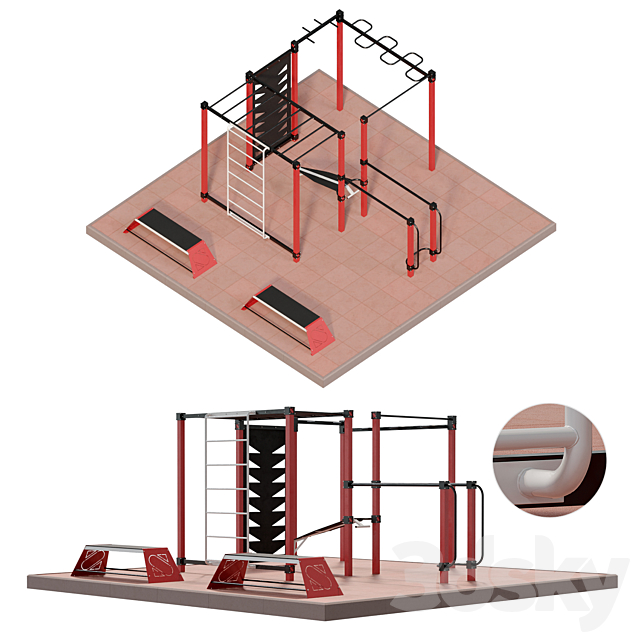 Sports complex street sport S-20 3dsky