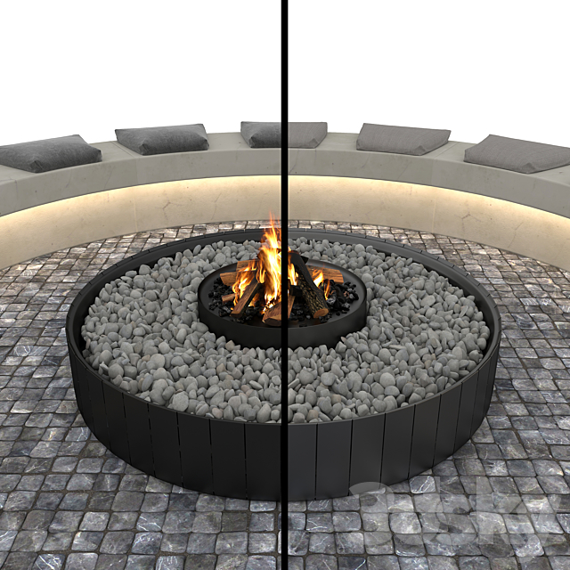 Outdoor Fireplace 3DSMax File - thumbnail 4