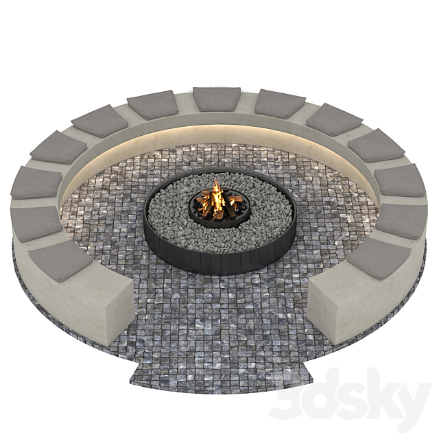 Outdoor Fireplace 3DSMax File - thumbnail 5
