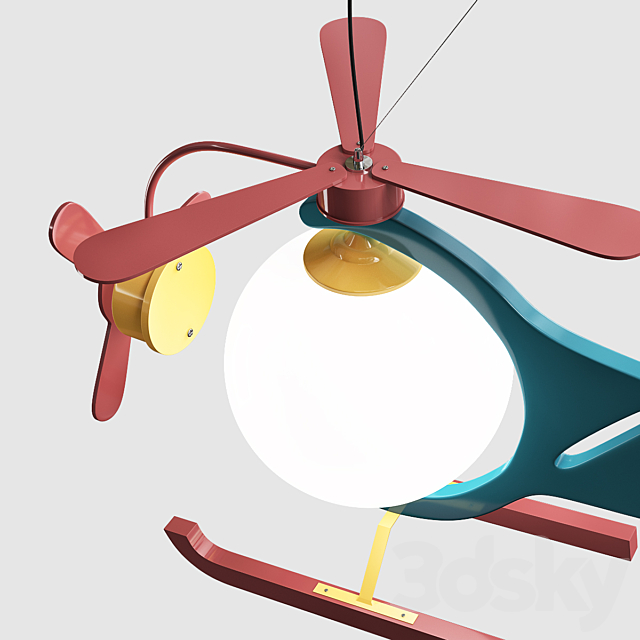 Helicopter lamp 3d
