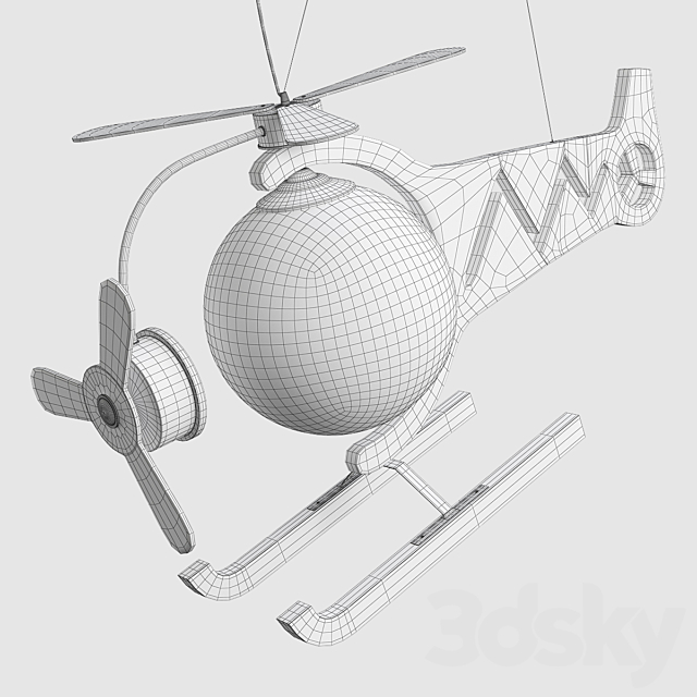 Helicopter lamp 3dsky