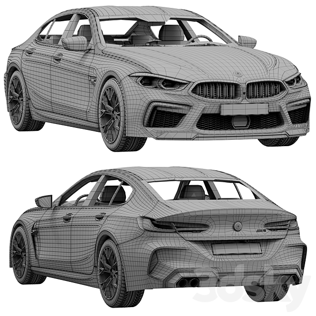 Bmw m8 gran coupe 3dskyfree