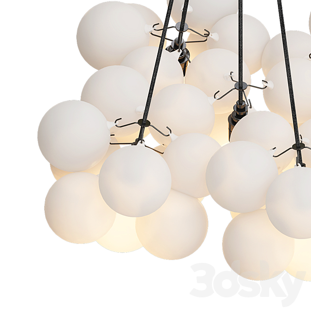 Frosted bubble chandelier 3DSMax File - thumbnail 4