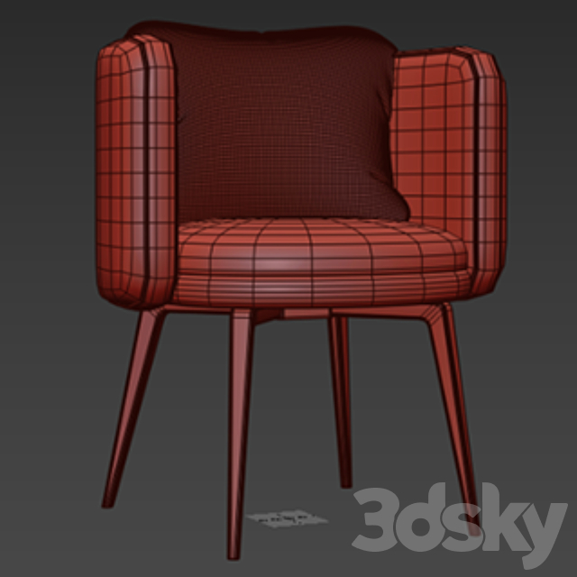 TORII chair  Minotti 3DSMax File - thumbnail 5