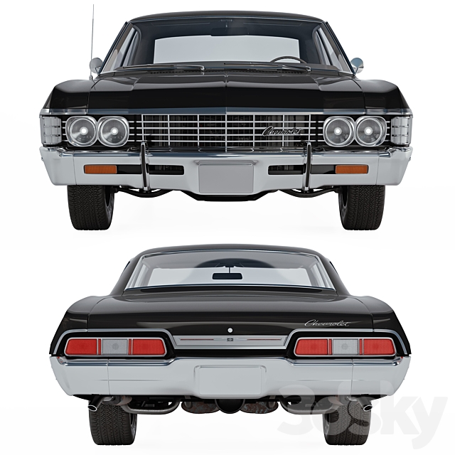Chevrolet Impala 1967 4 Door 3DSMax File - thumbnail 2