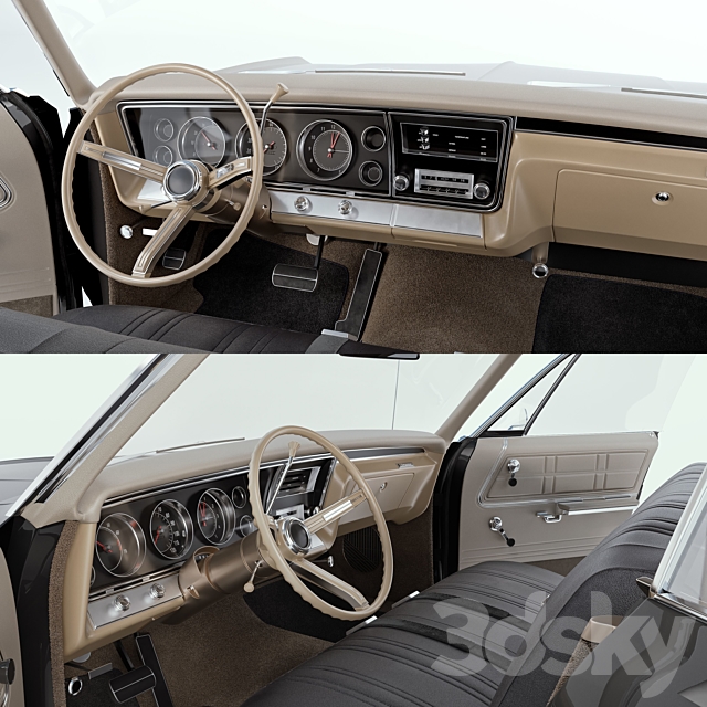 Chevrolet Impala 1967 4 Door 3DSMax File - thumbnail 4