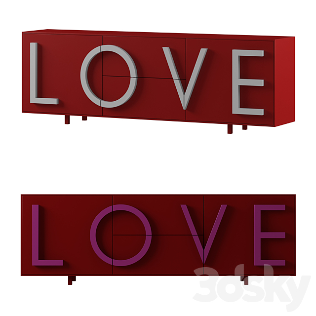 LOVE LARGE sideboard by Driade 3DSMax File - thumbnail 1