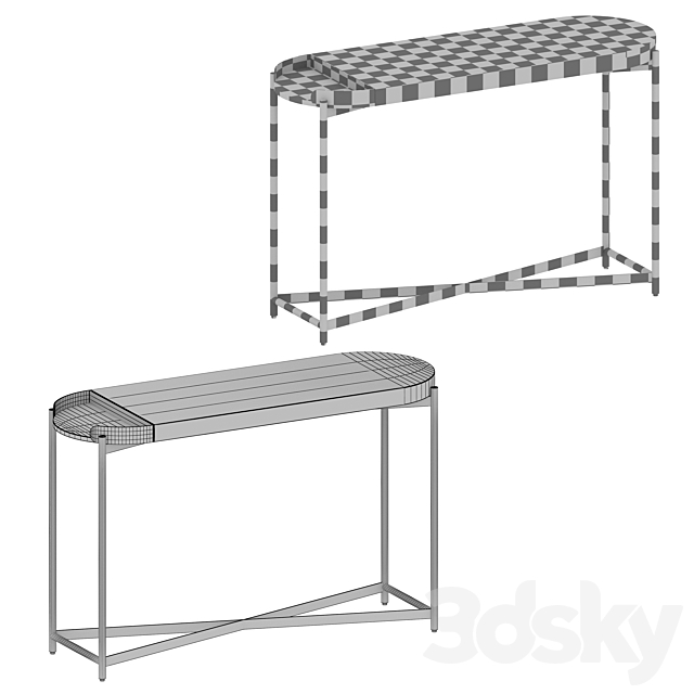 Laurie Gray Console Table (Crate and Barrel) 3DSMax File - thumbnail 5