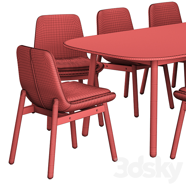 Vedbo Wedbu Ikea S Table Chair 3DSMax File - thumbnail 5