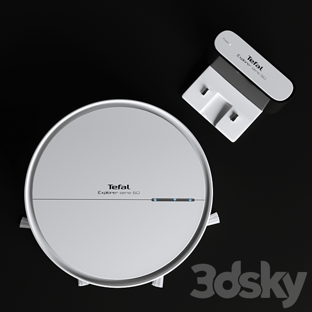 Robot vacuum cleaner Tefal X-plorer SERIE 60 white 3dsky
