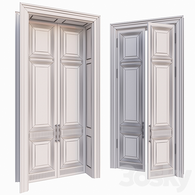AVE Classic Gray Doors 3d