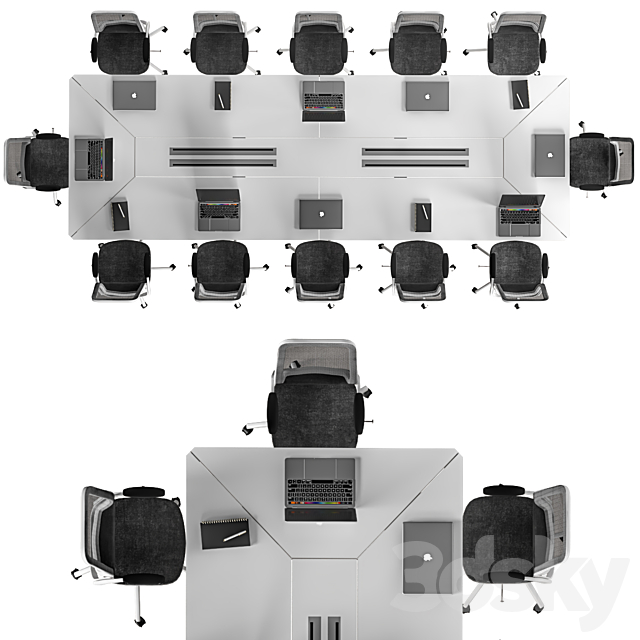 conference table 15 3DSMax File - thumbnail 2