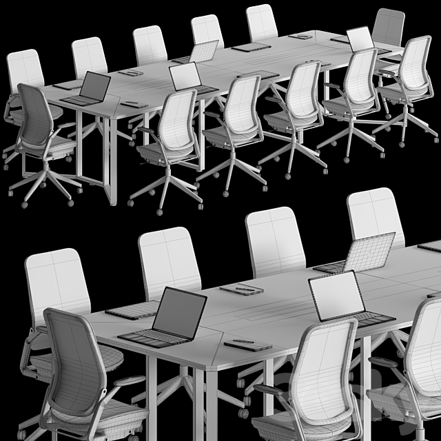 conference table 15 3DSMax File - thumbnail 4