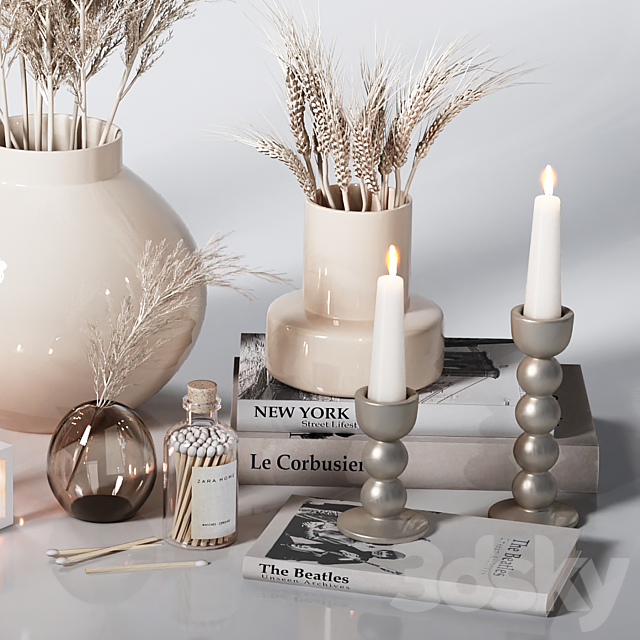 Neutral Decorative Set 04 3d