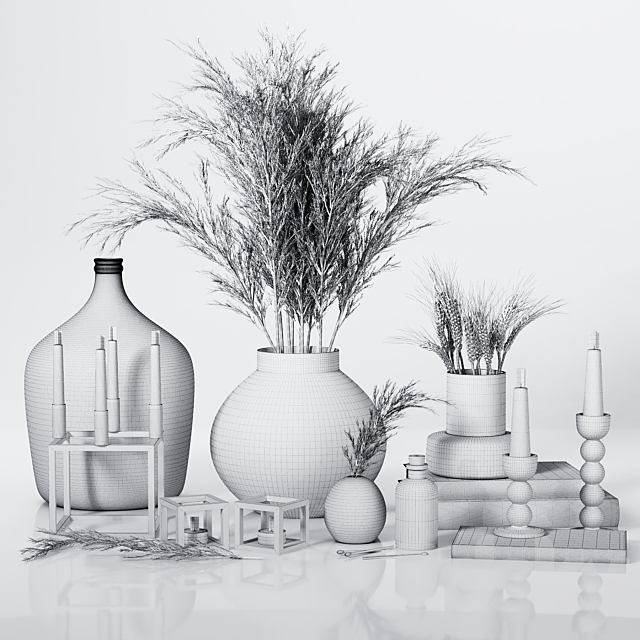 Neutral Decorative Set 04 3dskyfree