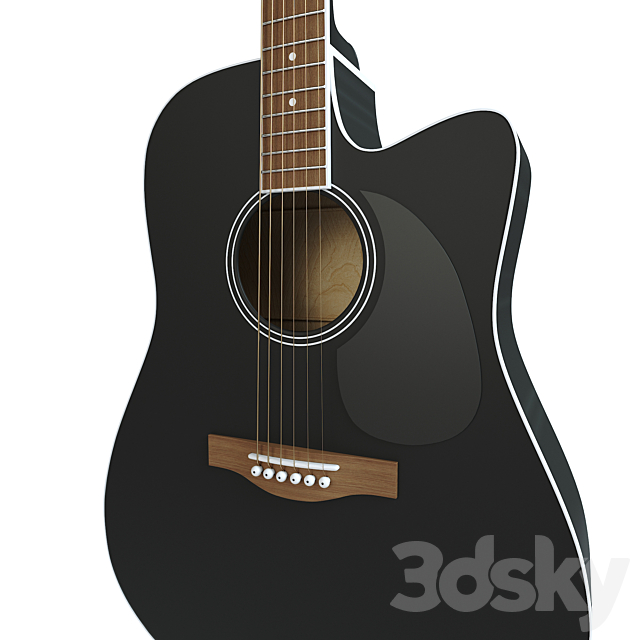 Acoustic guitar 3DSMax File - thumbnail 4
