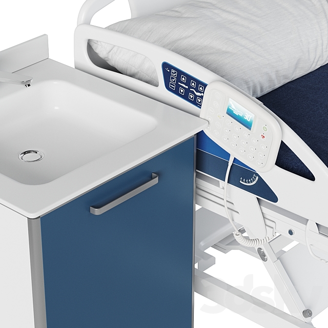 Hospital room equipment 3dskyfree