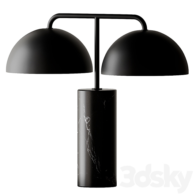 Domes Black Marble Table Lamp by Cb2 Exclusive 3d