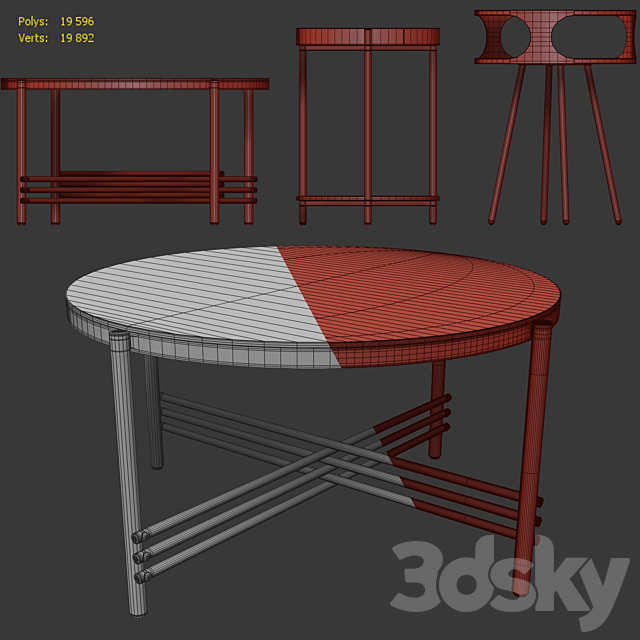 Coffee table Ismena. Kirby. Rolo from Angstrem. Coffee table by Angstrem 3dskyfree