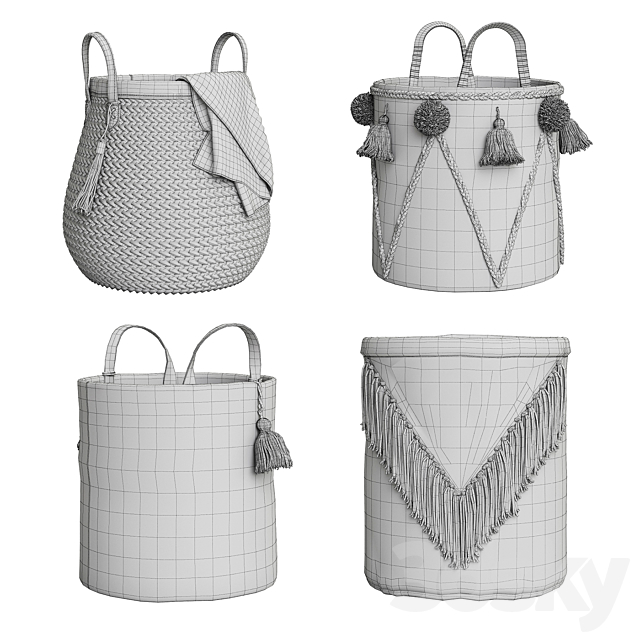 Baskets Set 04 3dskyfree