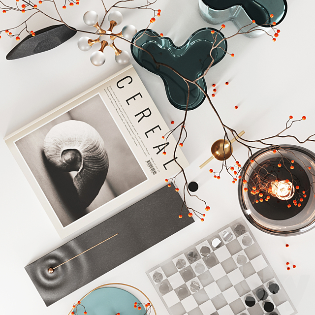 Decorative set 6 3d