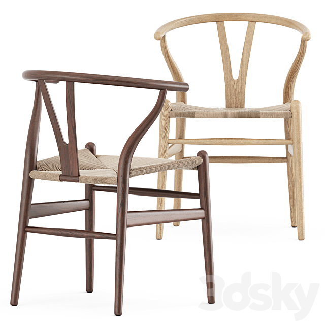 CH24 Wishbone chair by Carl Hansen 3d