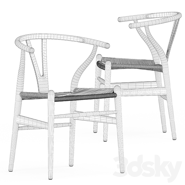 CH24 Wishbone chair by Carl Hansen 3dskyfree