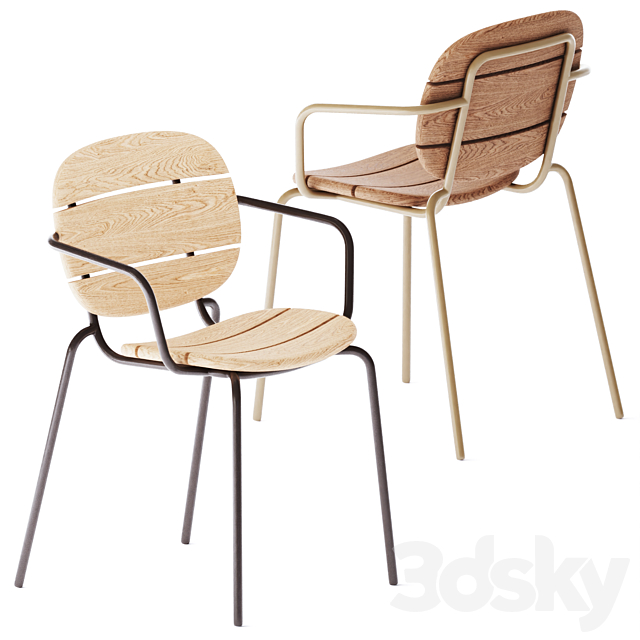 Chair Si-Si 2 Wood Collection by SCAB Design 3d