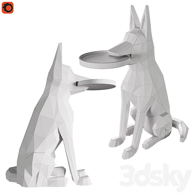 Dog coffee table 3DSMax File - thumbnail 3
