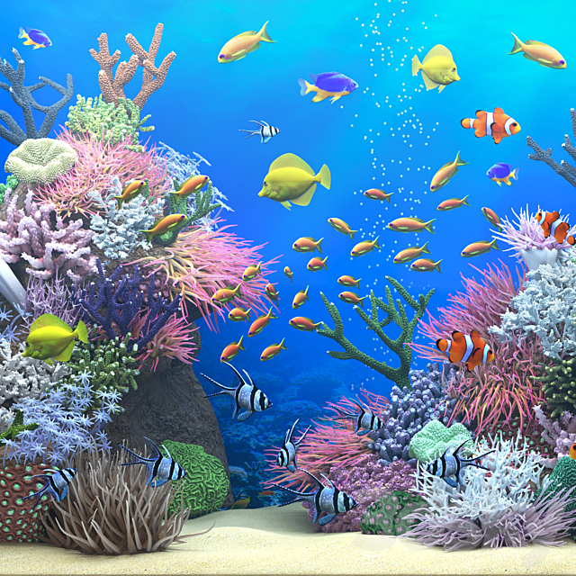 Seawater aquarium 3DSMax File - thumbnail 3