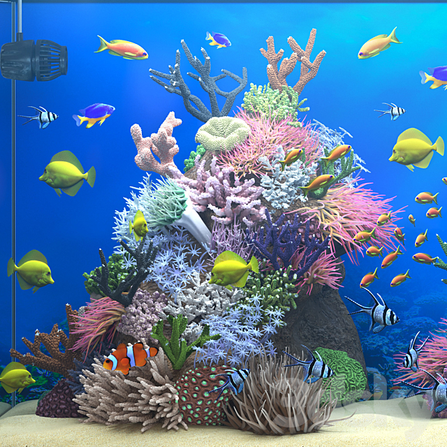 Seawater aquarium 3DSMax File - thumbnail 4