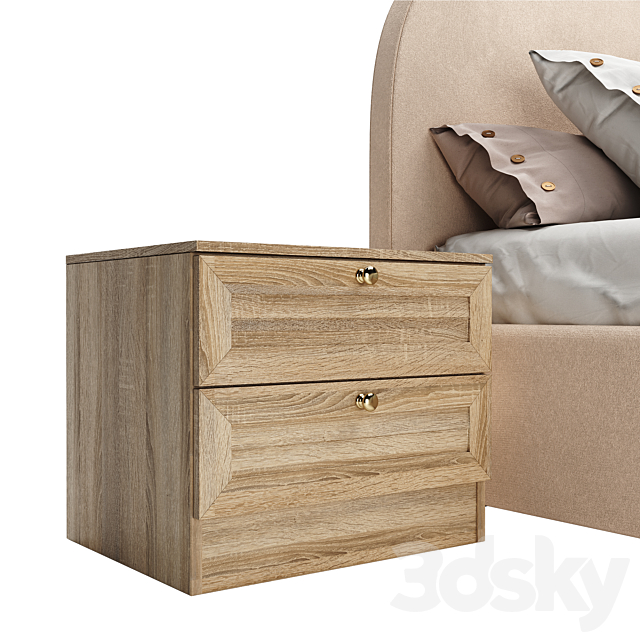 3ds Max Files Toulouse Bed And Mayer Bedside Table From Divan.ru