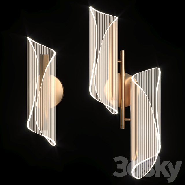 Wall lamp LICAN Nordic Gold 3DSMax File - thumbnail 1