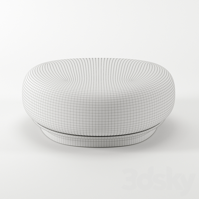 Split ottomann and pouf by Emmanuelle Simon 3d