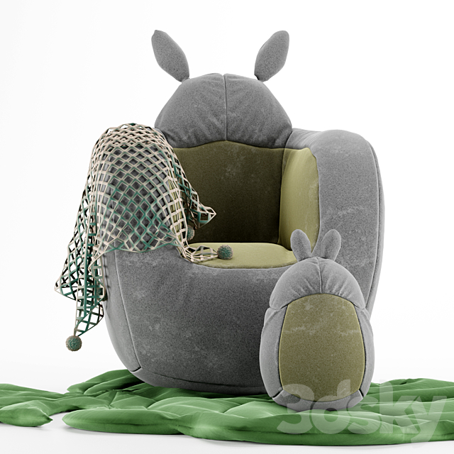 Totoro armchair 3DSMax File - thumbnail 1