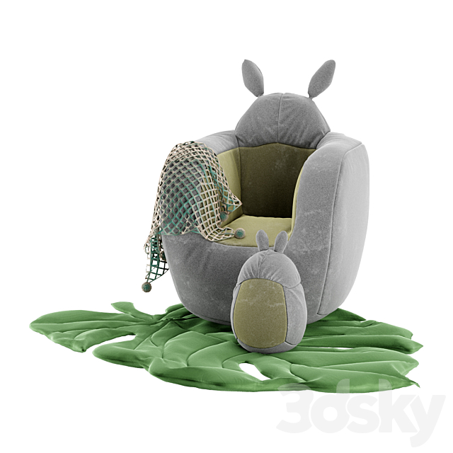 Totoro armchair 3DSMax File - thumbnail 3