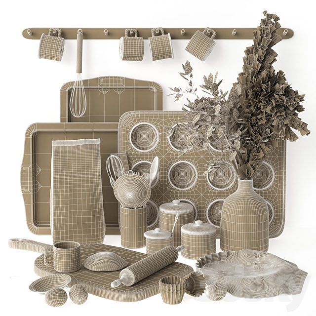 Kitchen Decorative Set – 08 3DSMax File - thumbnail 3