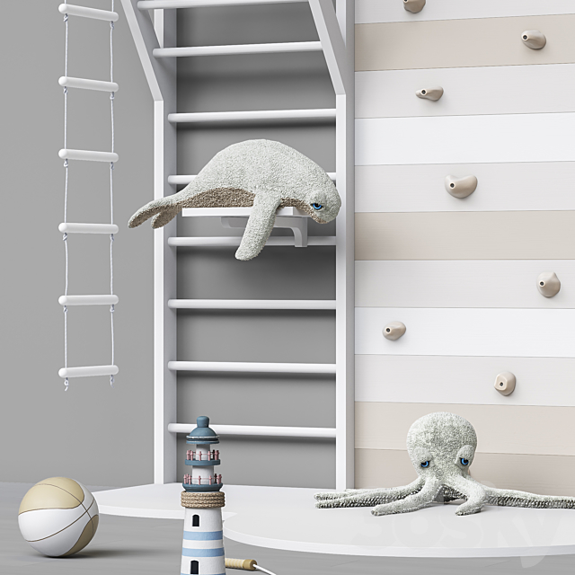 Toys and furniture set 89 3dsky