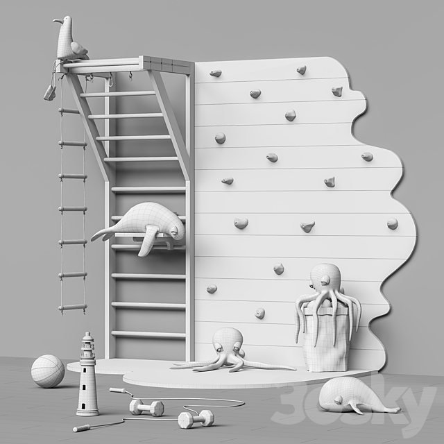 Toys and furniture set 89 3dskyfree