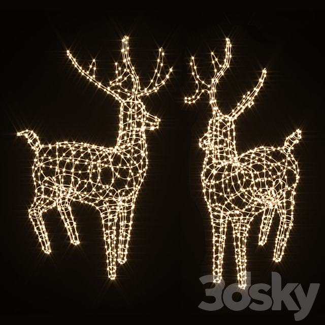 New Year deer 3dskyfree