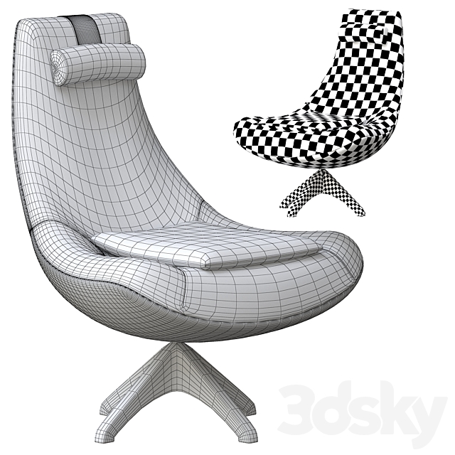 AgataErgonomic Armchair 3dskyfree