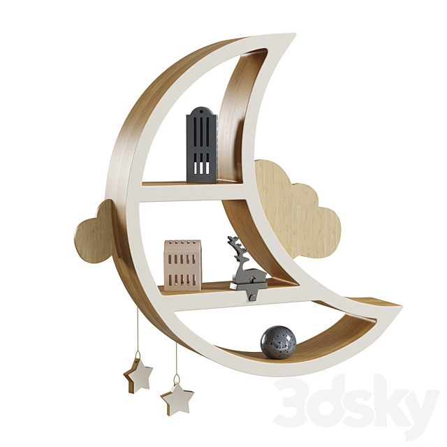 Moon shelf 3d