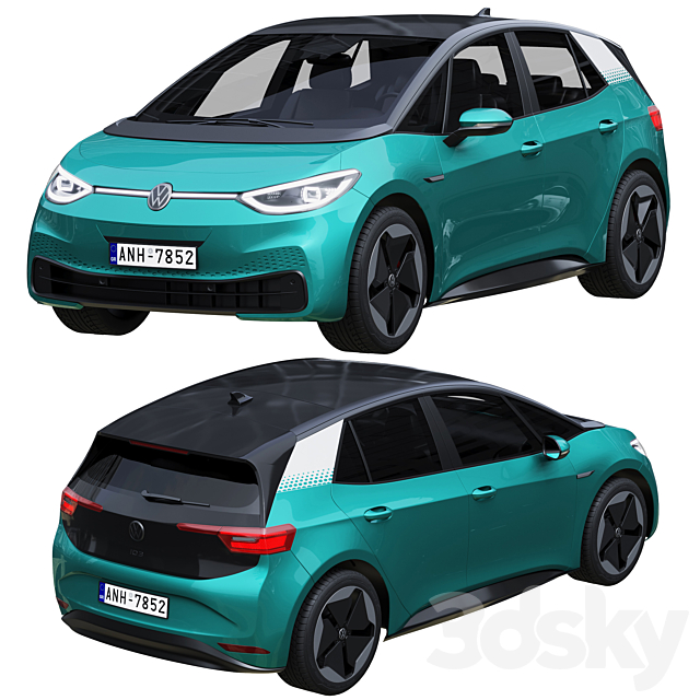 Volkswagen ID3 2021 3d