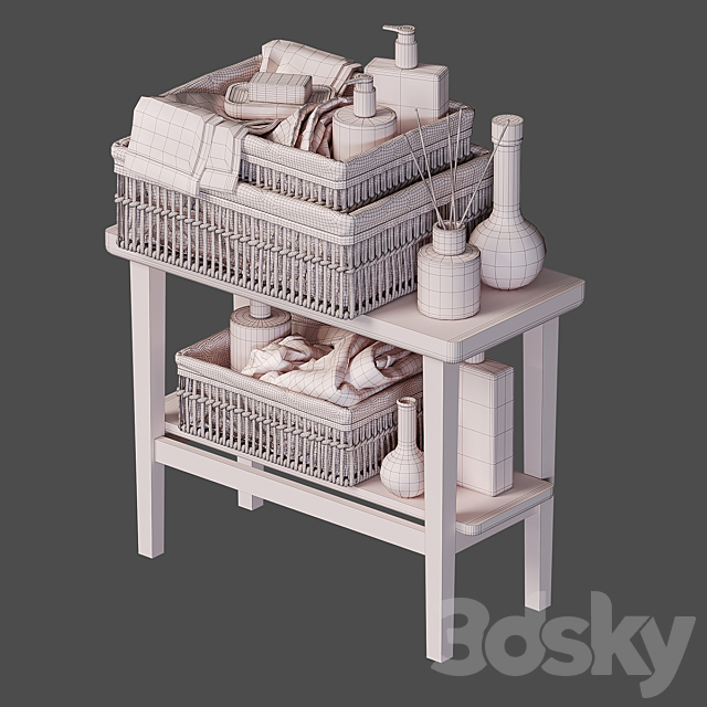 ZARA HOME Decorative set with baskets 3dsky