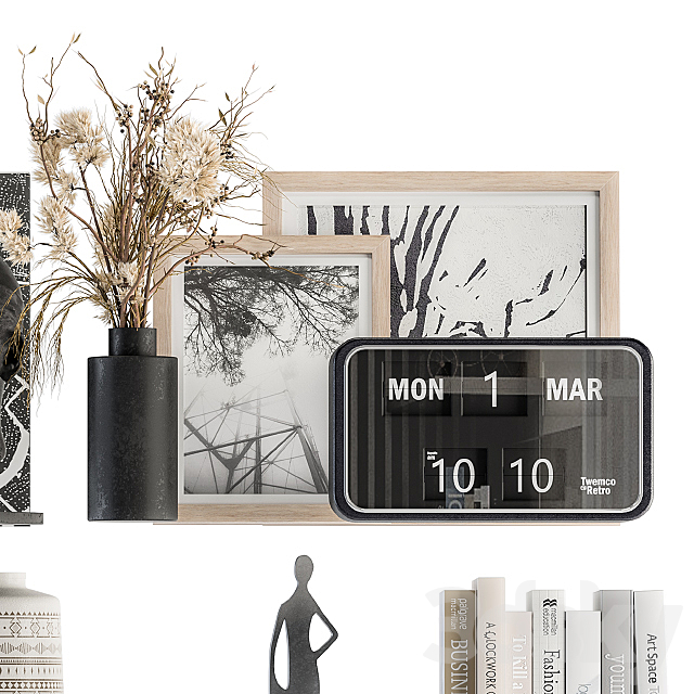 Decorative Set on Shelves and Decor objects - Set 06 3d